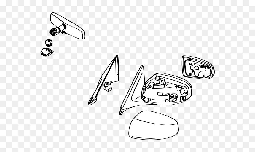 Sketch, HD Png Download - rear view mirror png