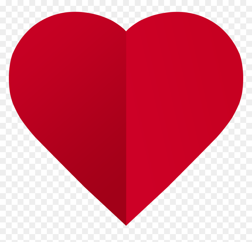 Red Heart Valentines Day - Heart Shape, HD Png Download - paper heart png