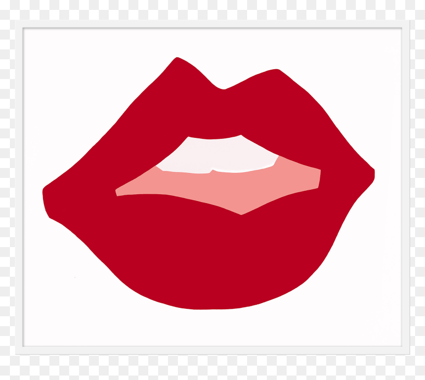 Lips Clipart Red Object, HD Png Download - kiss print png