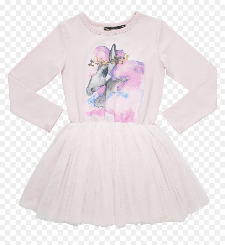 Watercolor Rainbow Unicorn Tutu Dress - Girl, HD Png Download - rainbow watercolor png