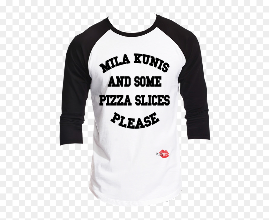 Long-sleeved T-shirt, HD Png Download - kiss print png