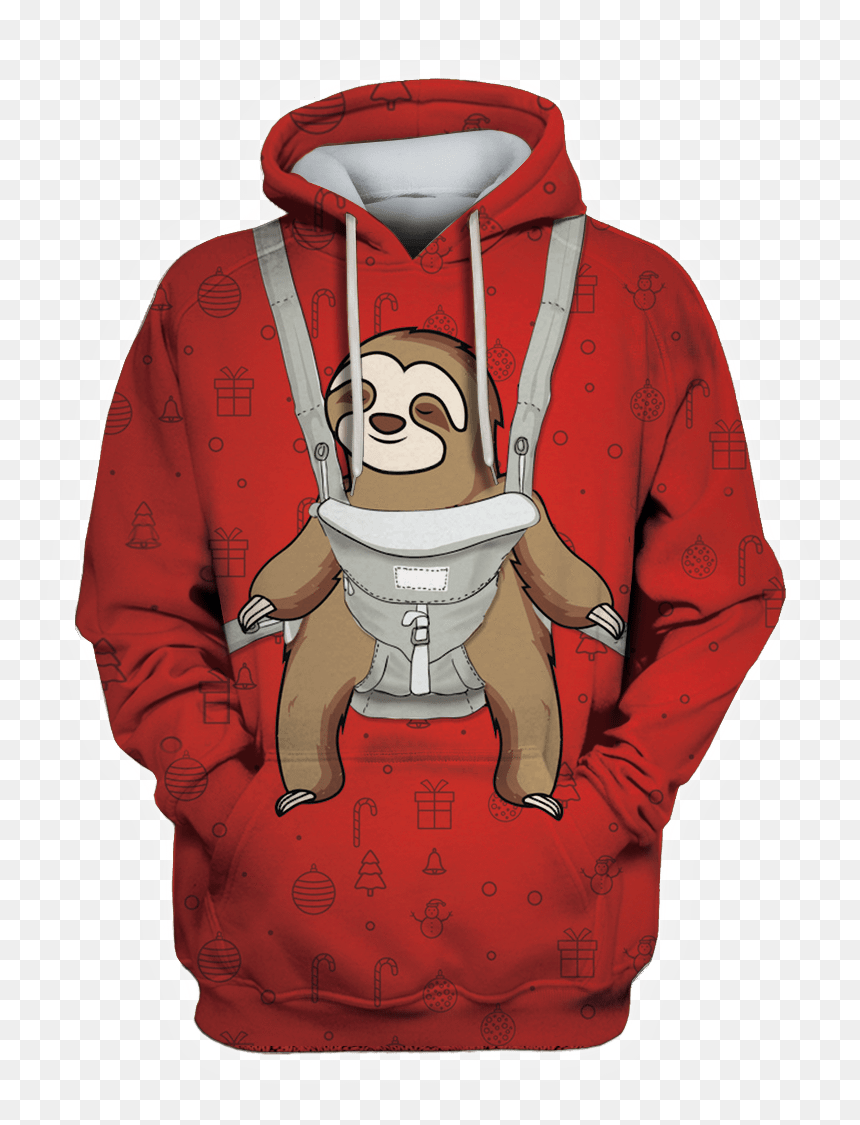 Gearhuman 3d Baby Sloth On Christmas Custom T-shirt - Wonder To Myself What A Wonderful World, HD Png Download - baby sloth png