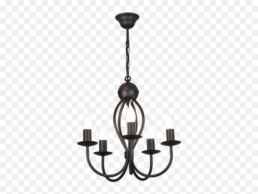 Żyrandol Stylowy Do Salonu, HD Png Download - black chandelier png