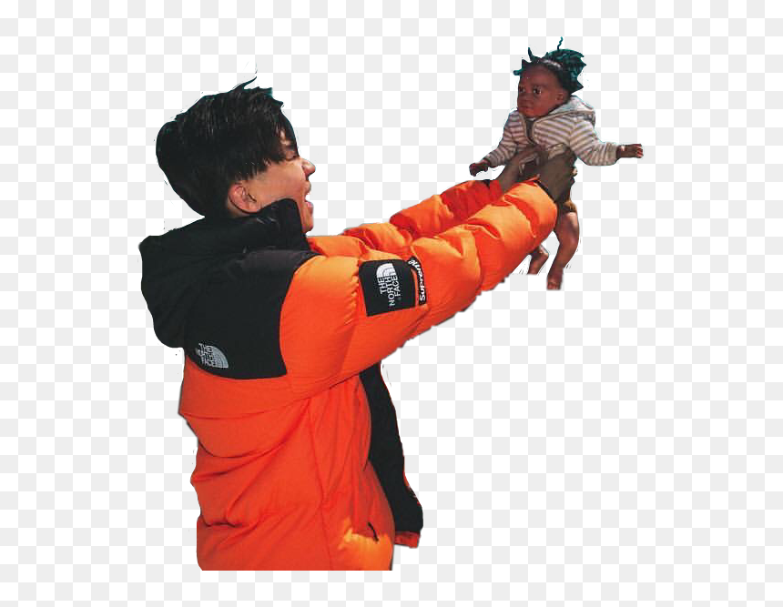 Transparent Ricegum Png - Ricegum North Face Jacket Orange, Png Download - rice gum png
