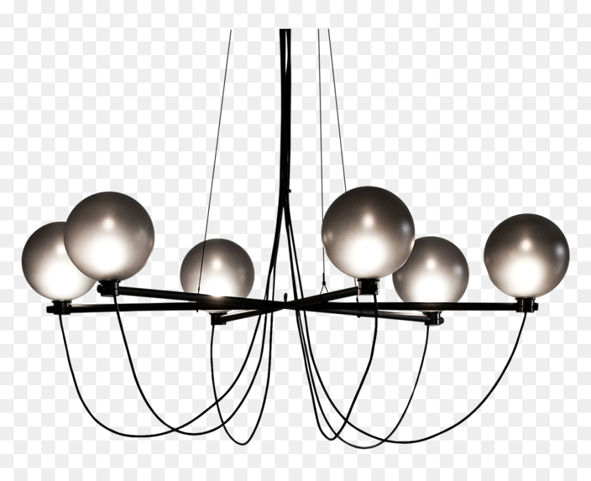 Handvärk Globe Chandaliar, HD Png Download - black chandelier png