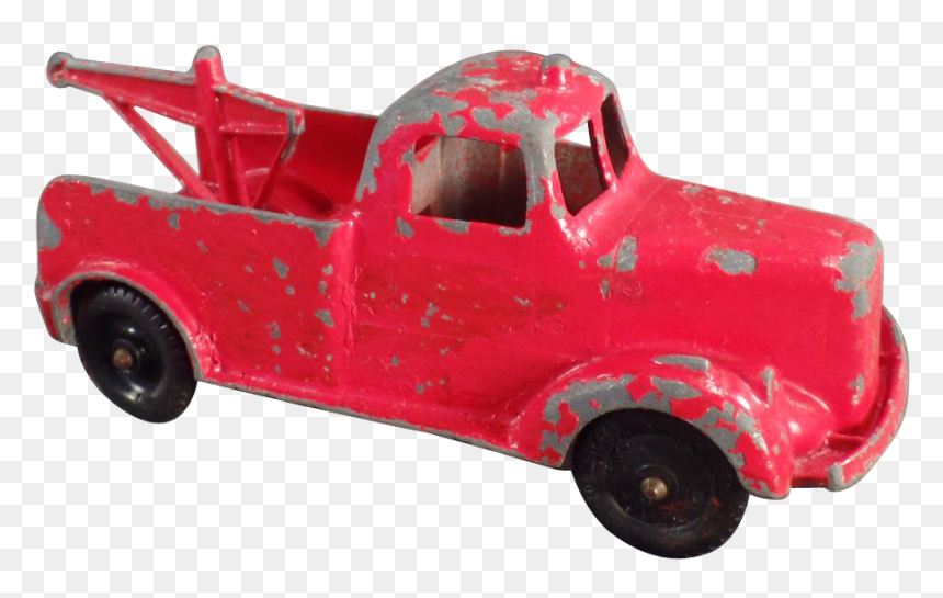 Old Tootsietoy Wrecker Truck Mack Ogees Antiques - Mack Trucks, HD Png Download - flatbed tow truck png