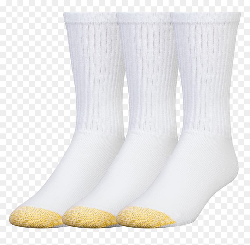 Gold Toe Ultra Tec Athletic Cotton Crew Socks 3-pack - Gold Toe Socks Whites, HD Png Download - white socks png