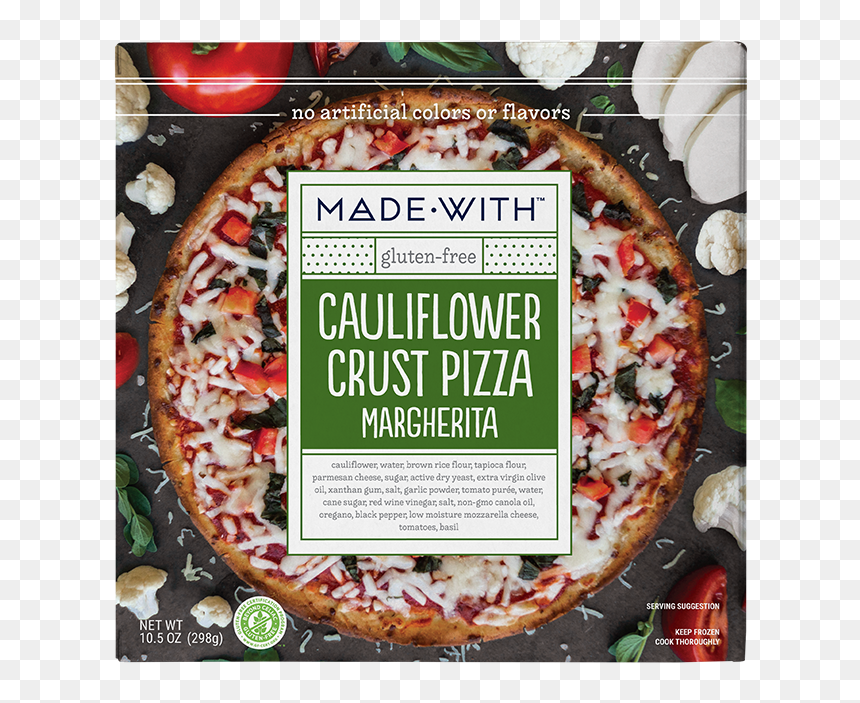 Frozen Cauliflower Crust Margherita Pizza, HD Png Download - rice gum png