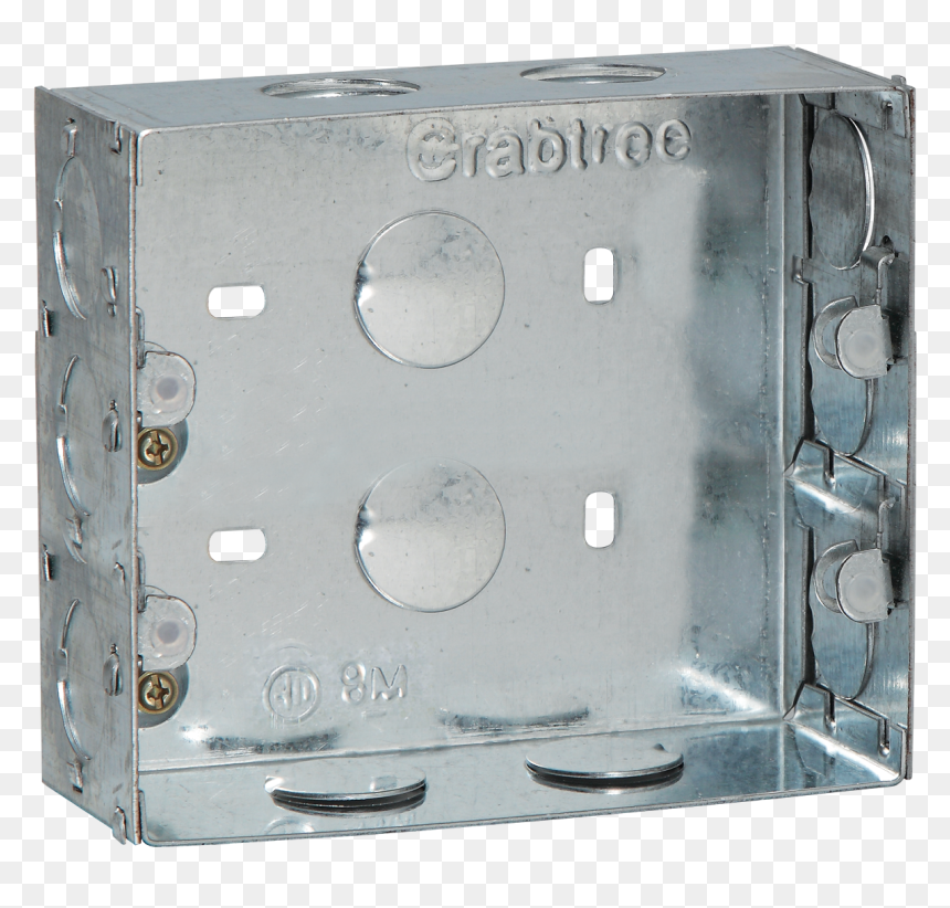 8 M Box With 6 Clamp - Enclosure, HD Png Download - metal box png