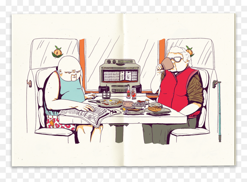 Cartoon, HD Png Download - old man sitting png