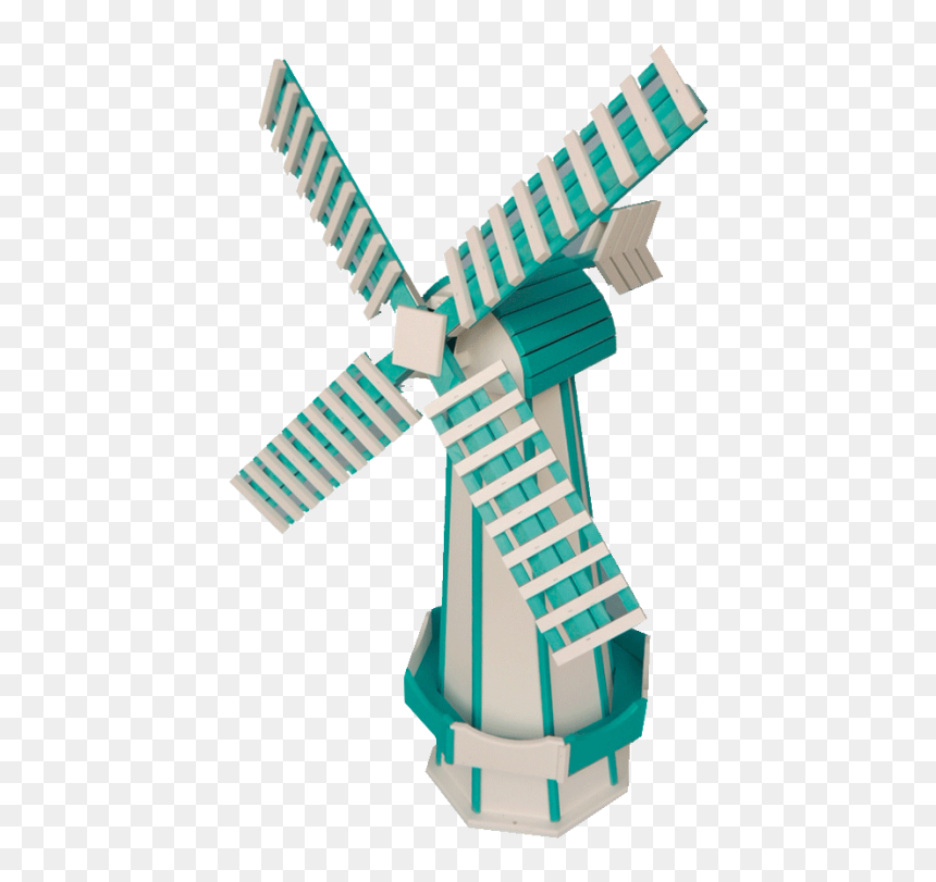 Teal Green And White Poly Garden Windmill - Weather Vane, HD Png Download - windmills png