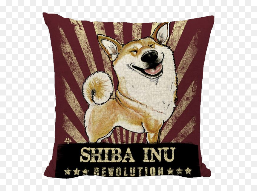 Shiba Inu Png -shiba Inu Revolution Throw Pillow - Shiba Inu, Transparent Png - shiba png