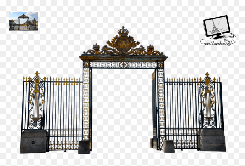 Gate Png Transparent Image - Palace Of Versailles, Png Download - metal gate png