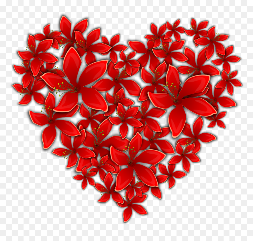 Flowery Hearts, HD Png Download - love symbol png