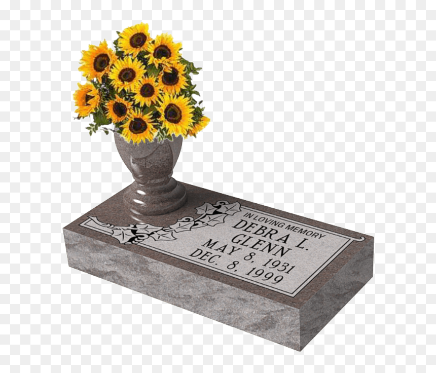 Individual Marker - Granite Marker With Vase, HD Png Download - blank gravestone png