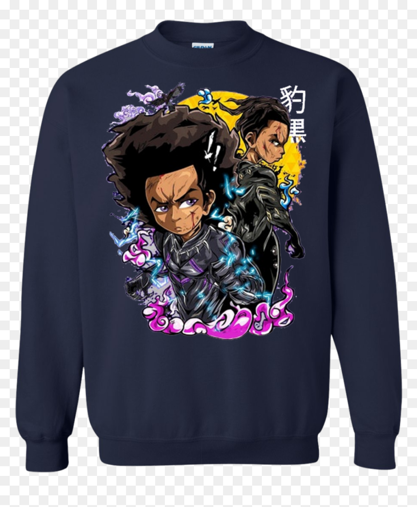 Black Panther X Boondocks, HD Png Download - huey freeman png