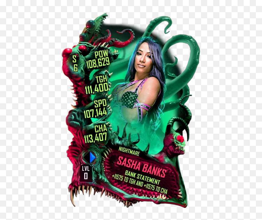 Wwe Supercard Rhea Ripley, HD Png Download - wwe sasha banks png