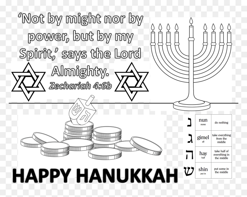 Transparent Hanukkah Png - Illustration, Png Download - hanukkah menorah png