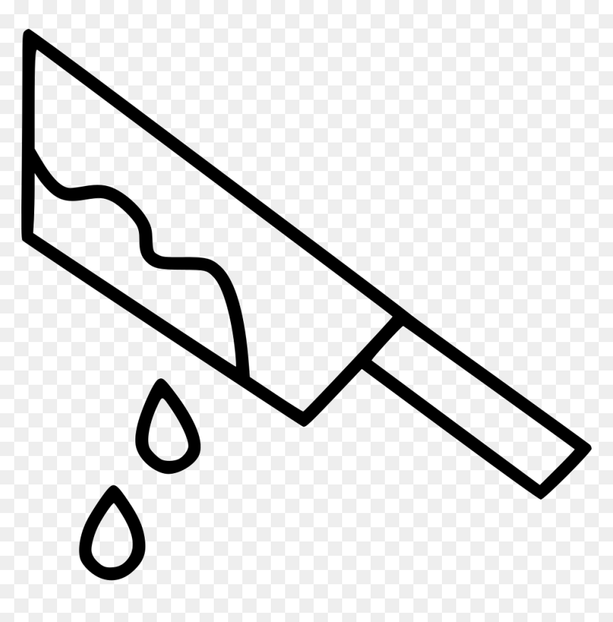 Blood Knife Horror Murder Party - Line Art, HD Png Download - knife with blood png