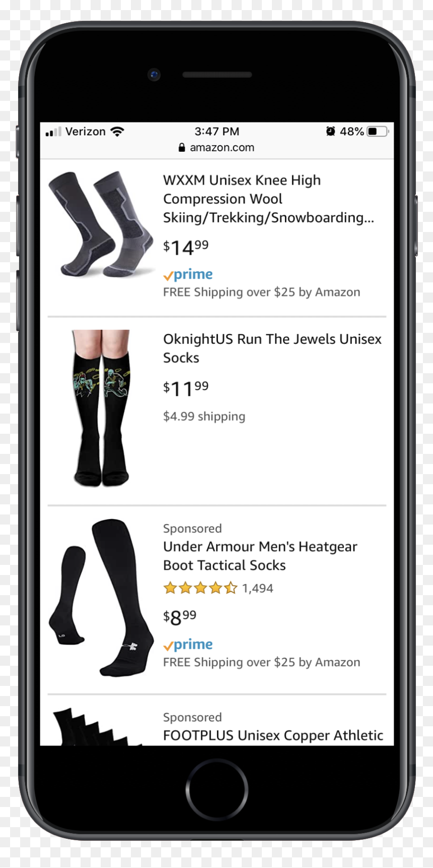 Amazon Mobile Search With Organic And Paid Products - Admob Native Ads, HD Png Download - run the jewels png
