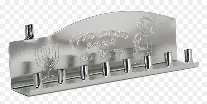 Silver Chanukah Tin Menorah - Masonry Trowel, HD Png Download - hanukkah menorah png