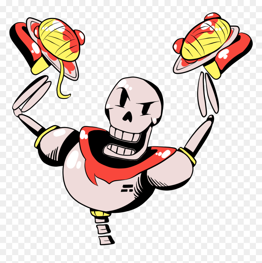 Warning, This Is The Comander Of The Skeleton Army - Papyrus Undertale Spaghetti, HD Png Download - cartoon skeleton png