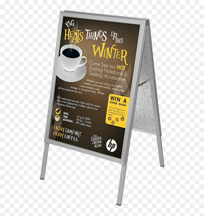 Outdoor Snap Frame A-board Pavement Sign - Board Sign, HD Png Download - sign board png