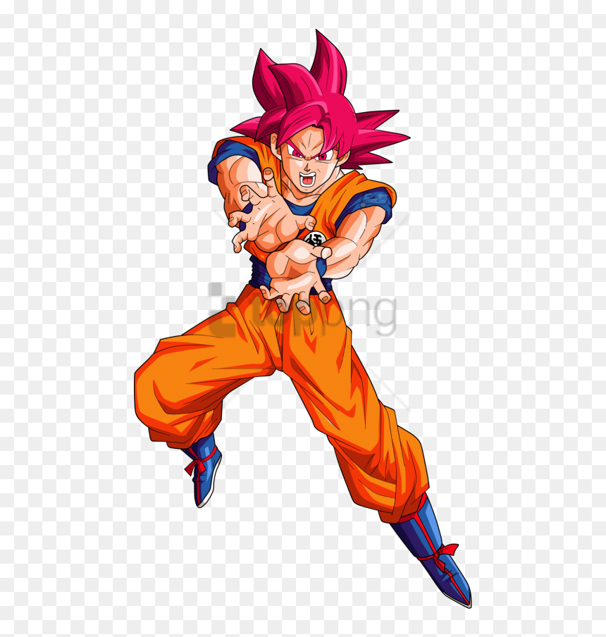 Free Png Goku Ssj Dios Rojo Kamehameha Png Image With - Goku Ssj God Png, Transparent Png - png goku