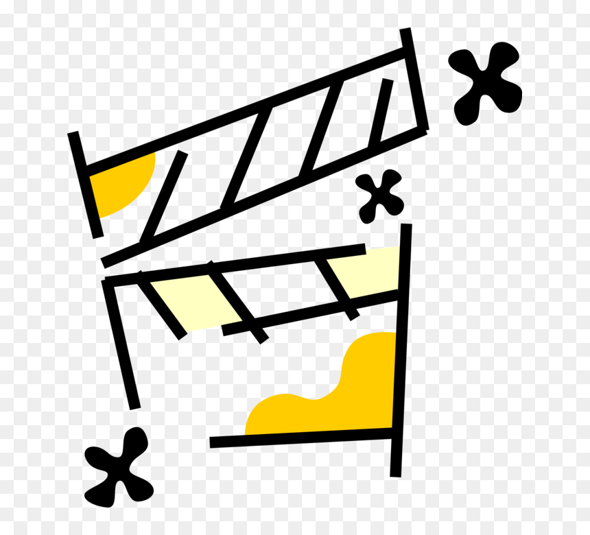 Vector Illustration Of Filmmaking And Video Production - Clapperboard, HD Png Download - video production png
