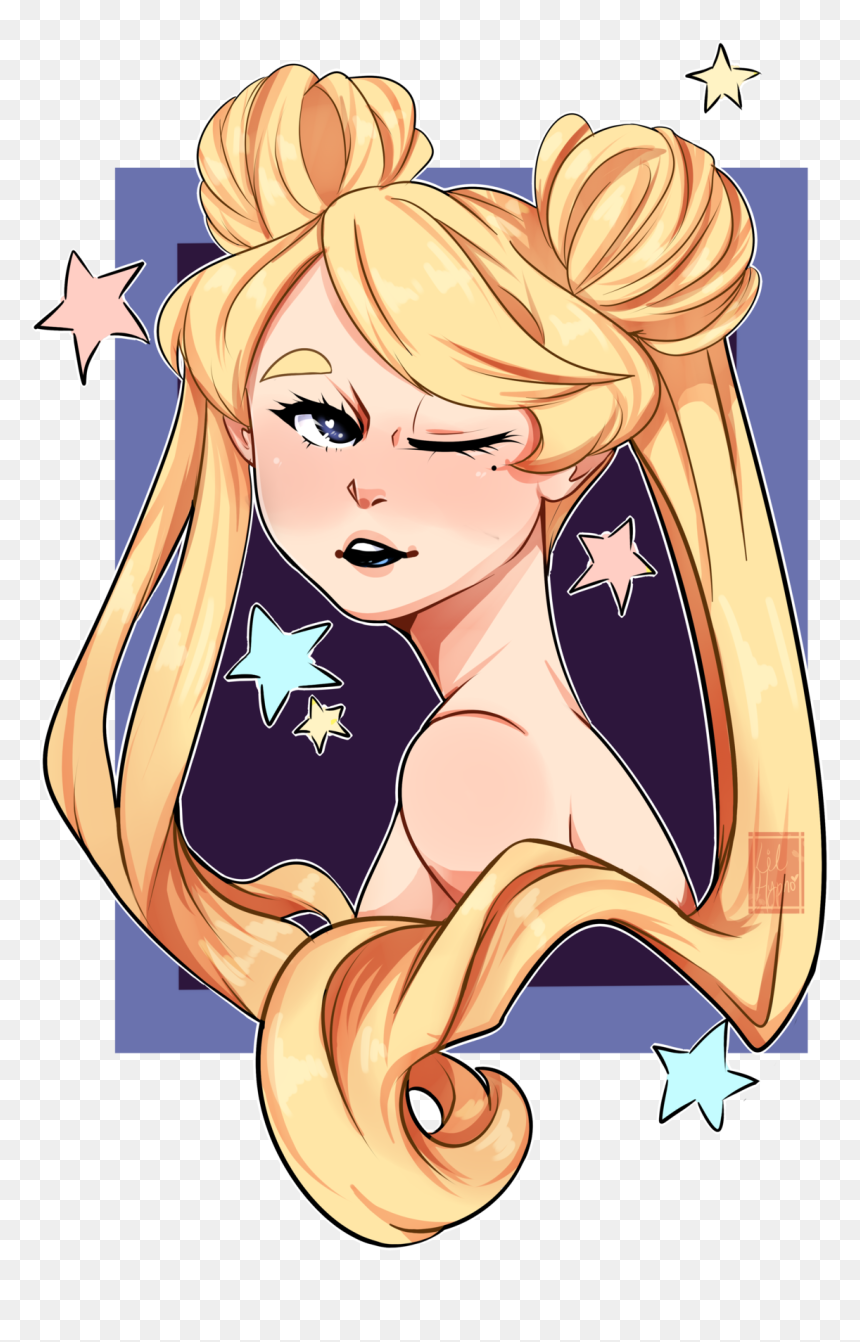 Cartoon, HD Png Download - sailor moon hair png