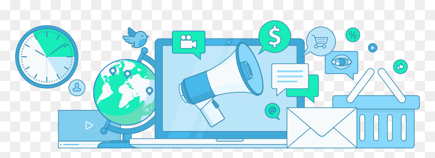 Bixet Digital Marketing - ادارة منصات التواصل الاجتماعي, HD Png Download - social media globe png