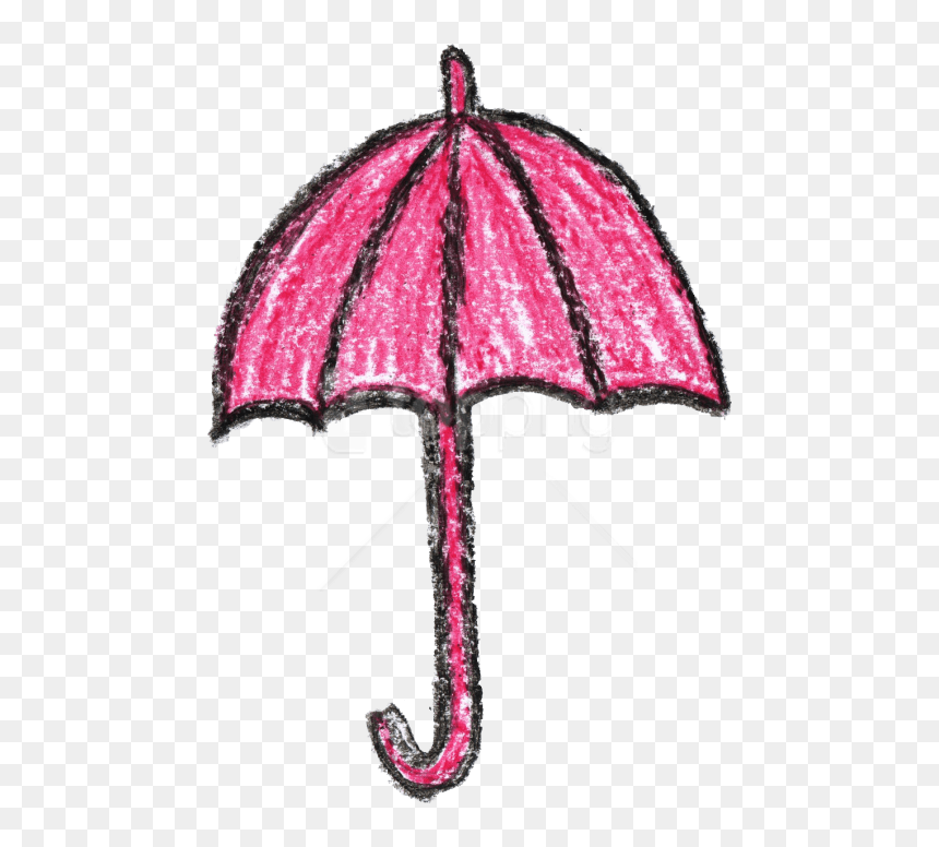 Free Png Crayon Umbrella Drawing Png - Drawing, Transparent Png - crayon clipart png