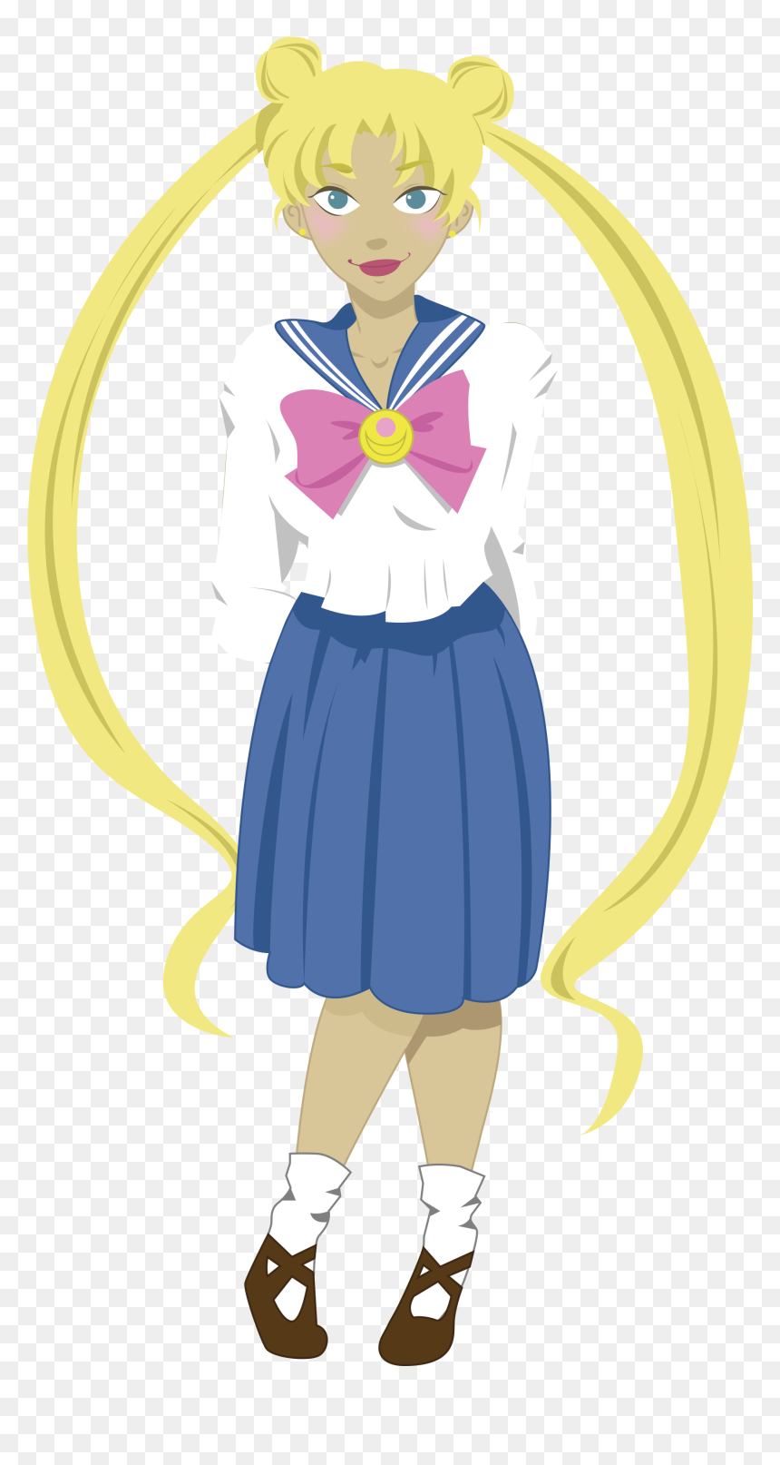 Serena1 - Cartoon, HD Png Download - sailor moon hair png