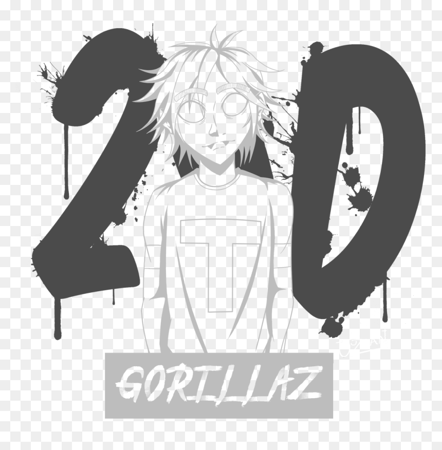Illustration, HD Png Download - gorillaz 2d png