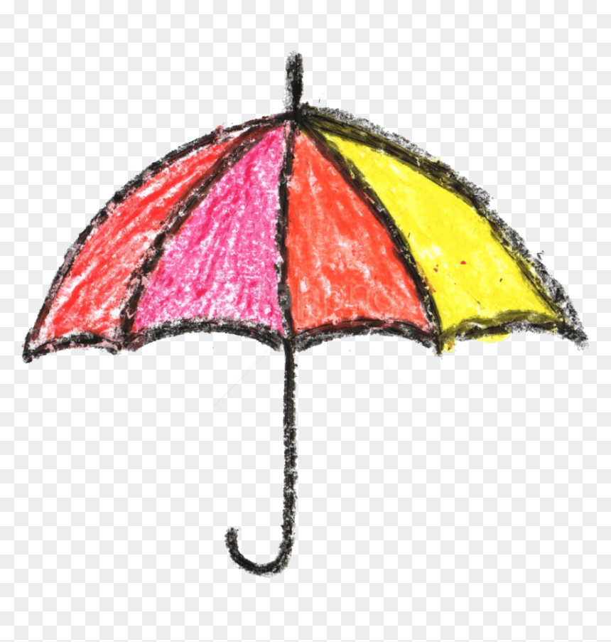 Crayon Umbrella Drawing Png - Crayon Drawing Transparent Background, Png Download - crayon clipart png