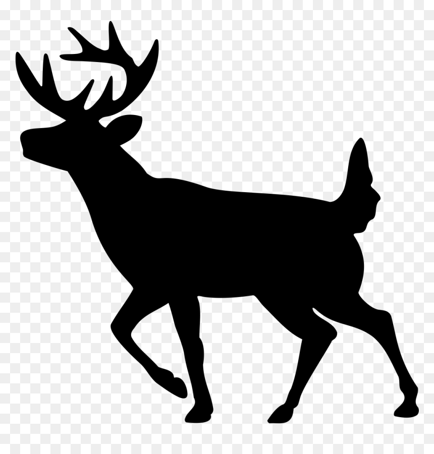 Reindeer Stock Photography Image Logo Silhouette - Deer Crossing Sign, HD Png Download - reindeer head png