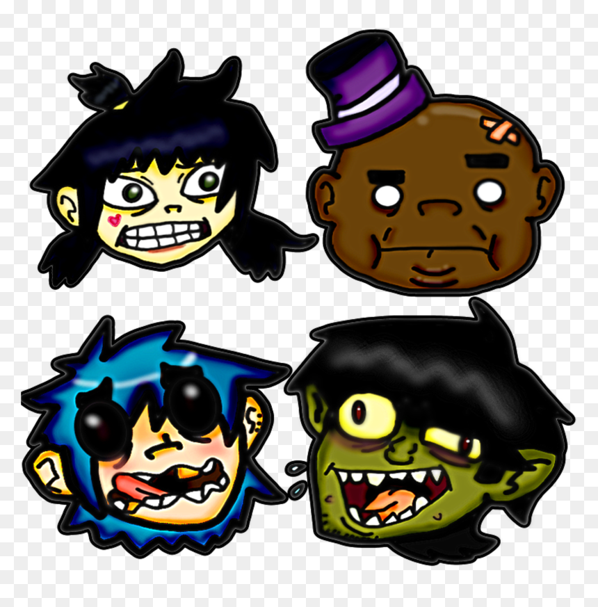 Caption This - Cartoon, HD Png Download - gorillaz 2d png