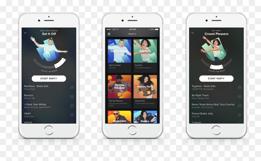 Spotify Party Overview - Spotify Party App, HD Png Download - party crowd png