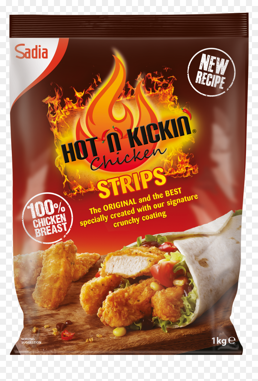 Hot N Kicking Chicken Strips 1 Kg Zak - Hot N Kickin Chicken, HD Png Download - chicken strips png