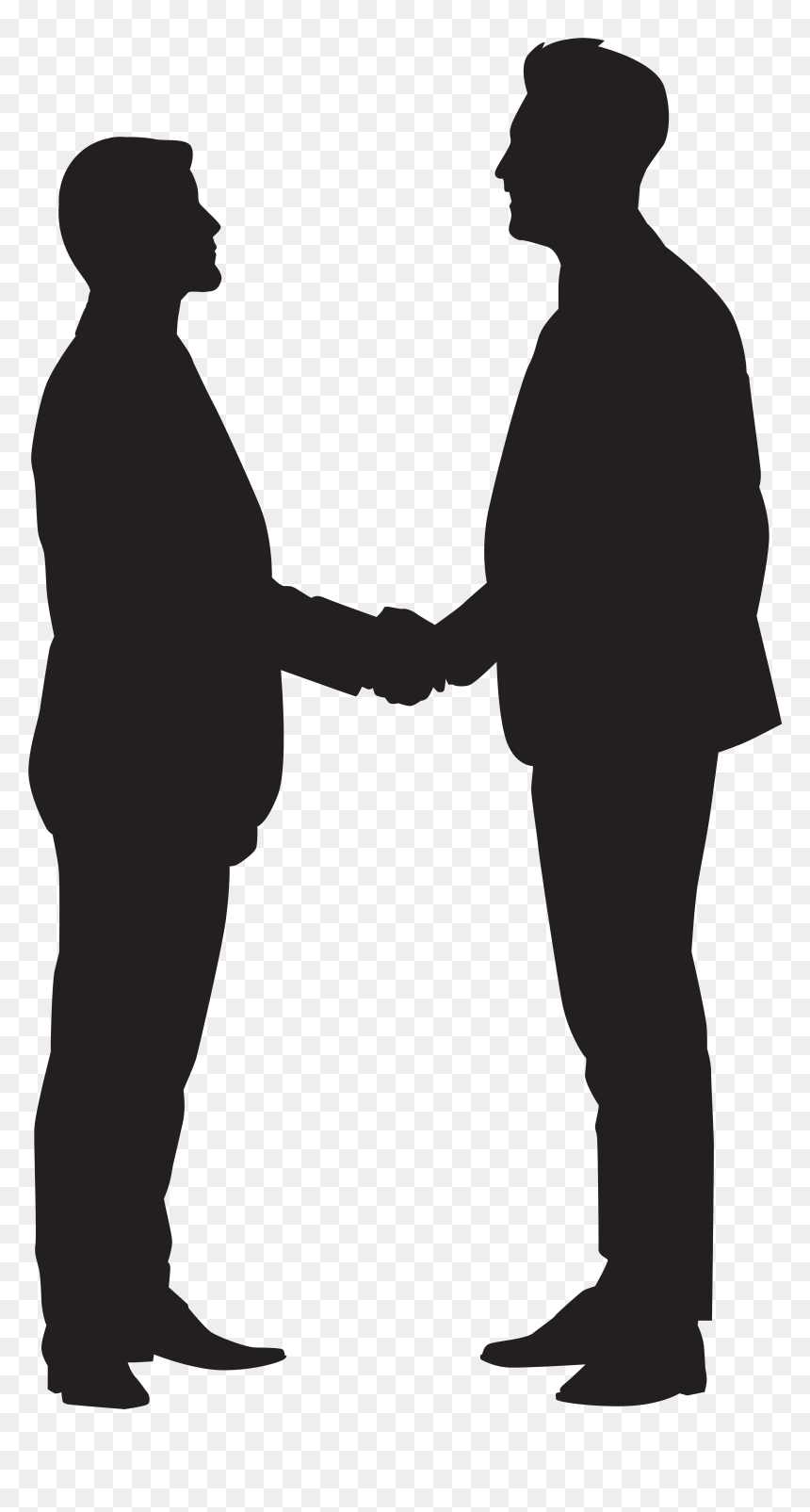 Men Shaking Hands Clipart, HD Png Download - people standing png
