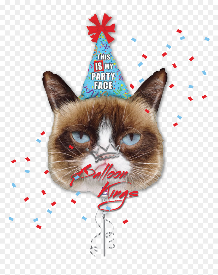 Cat Balloon, HD Png Download - grumpy cat png