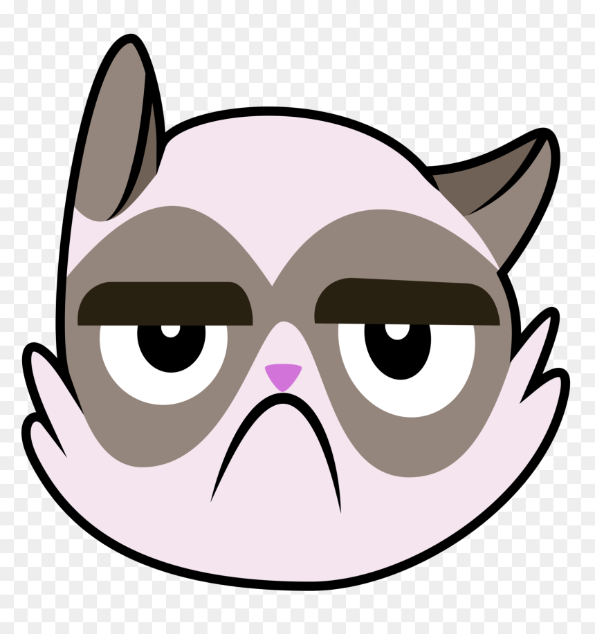 Sad Cat Face Clipart, HD Png Download - grumpy cat png