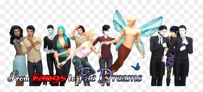Sims 4 Knight, HD Png Download - fangs png