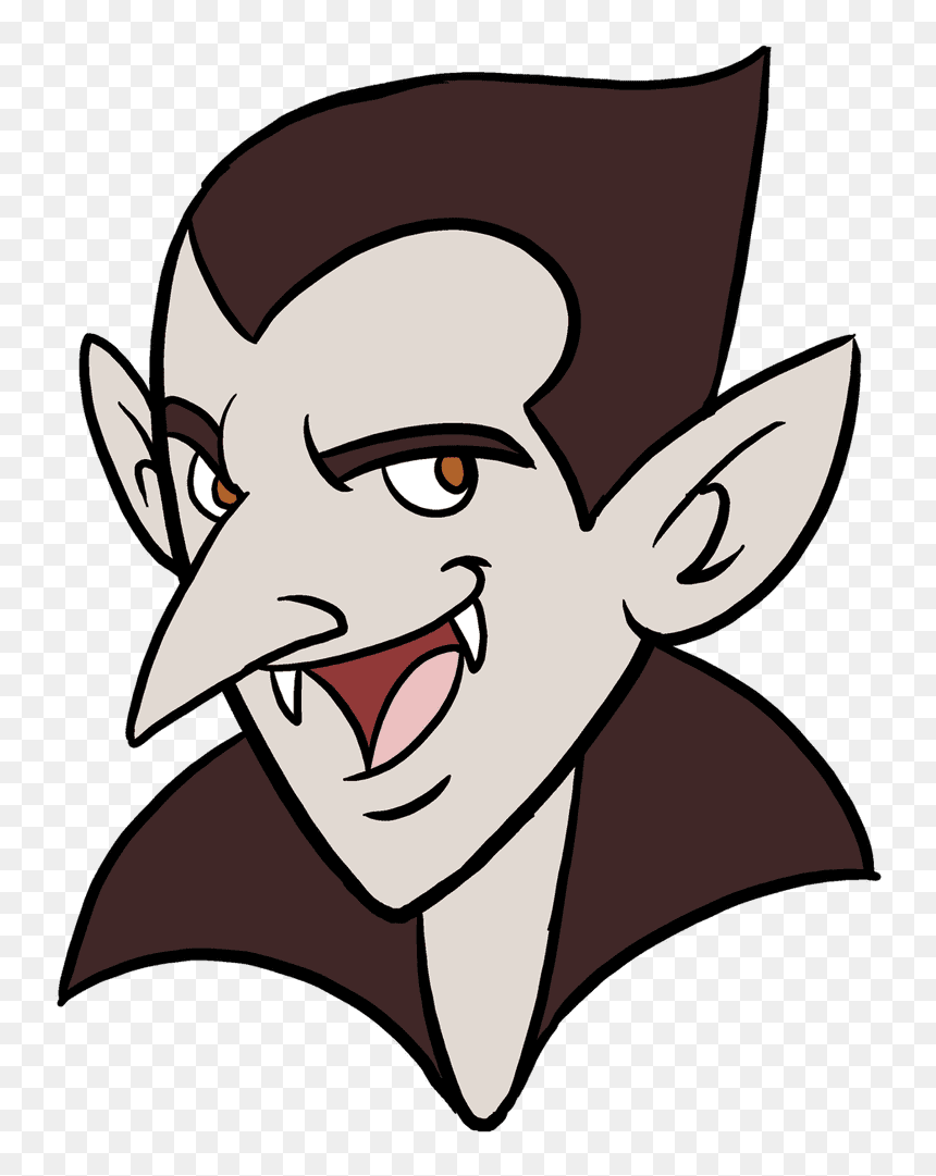Easy To Draw Vampire, HD Png Download - fangs png