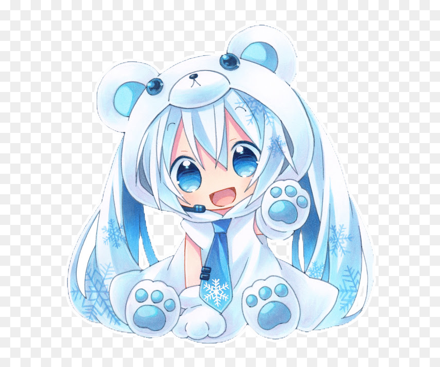 Polar Bear Anime Girl, HD Png Download - hatsune miku png