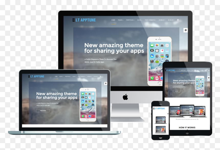 Joomla 3 Creative Templates, HD Png Download - responsive png