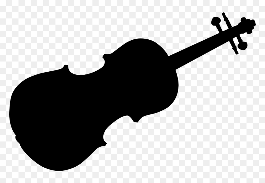 Violin Silhouette Clip Art, HD Png Download - music instruments png