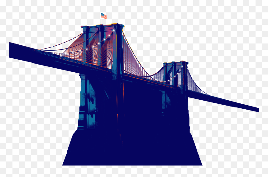 Suspension Bridge, HD Png Download - fireworks png transparency
