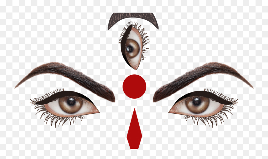 Face Of Maa Durga, HD Png Download - durga face png