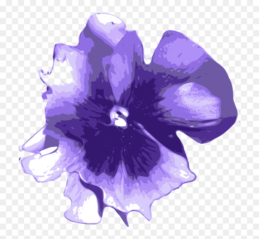 Purple Flowers Watercolor Png, Transparent Png - water color png